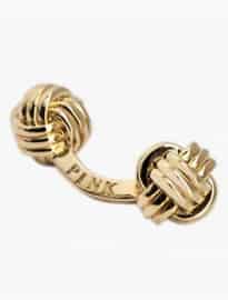 Thomas Pink Gold Knot Cufflinks