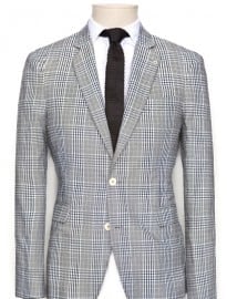 He By Mango Check Suit Blazer