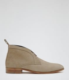 Reiss Chapman Lace Chukka Boots Oatmeal