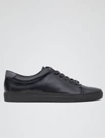 Reiss 1971 Don Patent Leather Trainers Slate