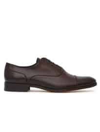 Reiss Trevor Leather Derby Shoes Brown