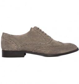 Reiss Haque Suede Leather Wingtip Brogue Grey