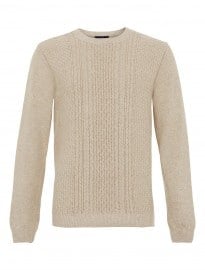 Topman Oatmeal Cable Jumper