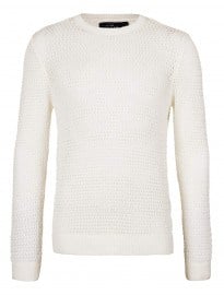 Topman White Open Mesh Jumper
