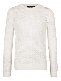 Topman White Open Mesh Jumper