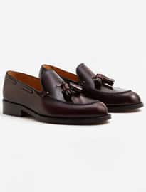 He By Mango Leather Loafers With Tassels