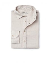 He By Mango Linen Straight-fit Shirt