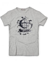 He By Mango Ship Print T-shirt