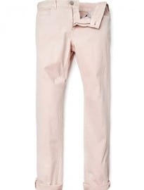 He By Mango Slim-fit Dyed Cotton Trousers