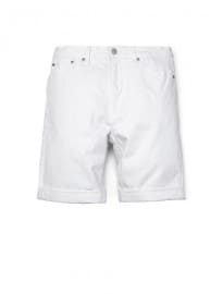 He By Mango White Denim Bermuda Shorts