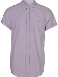 Topman Lilac Short Sleeve Oxford