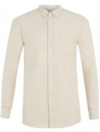 Topman Stone Oxford Long Sleeve Casual Shirt