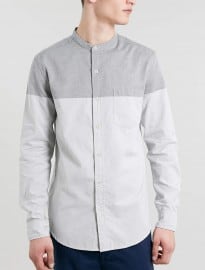 Topman Grey Long Sleeve Shirt