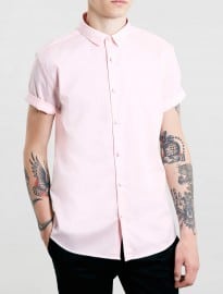 Topman Pink Mini Oxford Shirt
