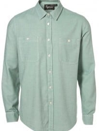 Topman Green Flannel Cotton Shirt