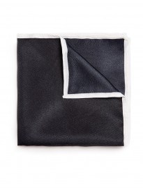 Topman Navy Border Pocket Square