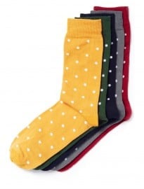 Topman Dot Pattern 5 Pack Socks
