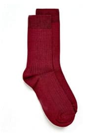 Topman Premium Burgundy Rib Socks