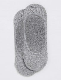 Topman Grey Textured Invisible Socks