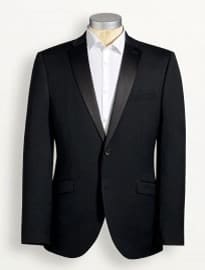 Signature Black Tailored Fit Tuxedo Suit: Jacket