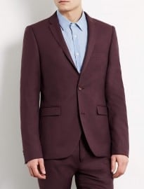 Topman Berry Ultra Skinny Suit Jacket