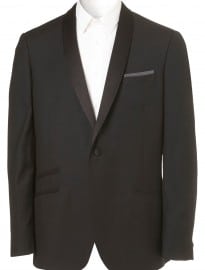 Topman Black Textured Tux Suit Jacket