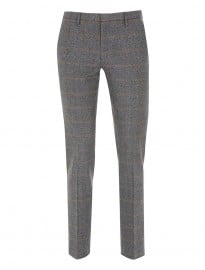 Topman Premium Grey Check Heritage Fit Suit Trousers