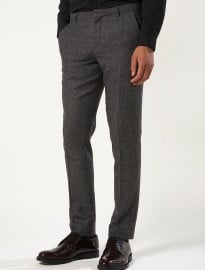 Topman Grey Vento Tweed Skinny Suit Trousers