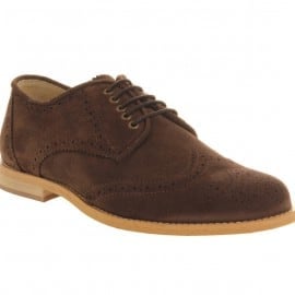 Ask The Missus Cardinal Brogue Lace Chocolate Suede