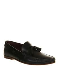 Poste Lorenzo Tassle Loafer Black Leather