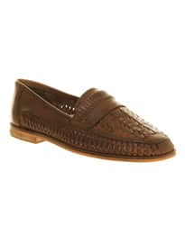 Office Stoke Weave Slip On Tan Washed Leather