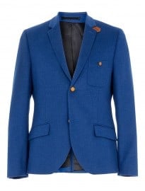 Topman Cobalt Blue Flannel Heritage Blazer