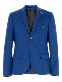 Topman Cobalt Blue Flannel Heritage Blazer