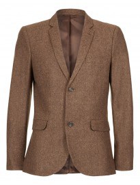 Topman Brown Twist Donegal Blazer