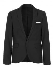 Topman Black Jacquard Skinny Blazer