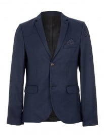 Topman Navy Herringbone Blazer