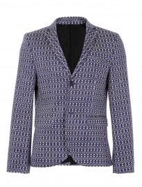 Topman Navy Stamp Skinny Blazer