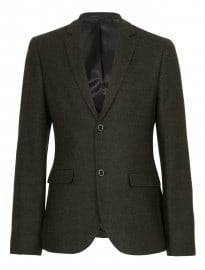 Topman Khaki Tweed Blazer