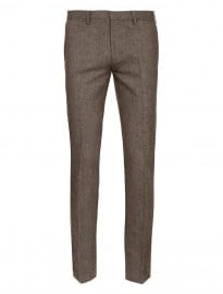 Topman Brown Donegal Smart Trousers