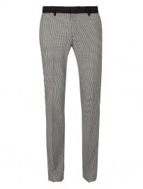 Topman Black And White Houndtooth Skinny Trousers