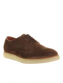 H By Hudson Boson Clear Sole Lace Up Brown Suede