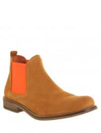 Ask The Missus Simeon Chelsea Boot Rust Suede Orange Pop