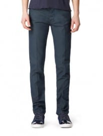 Topman Navy Coated Smart Skinny Jeans