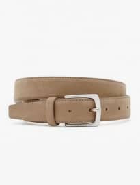 Reiss Kurzwell Slim Suede Belt Taupe