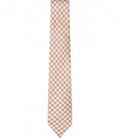 Reiss Cylon Check Chain Print Tie Orange