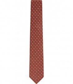 Reiss Dino Woven Dot Design Tie Saffron