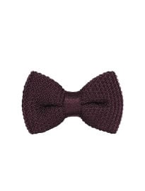 Reiss Dexter Knitted Bow Tie Wine Berry