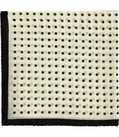 Reiss Winehouse Modal Polka Dot Pocket Square White