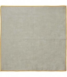 Reiss Yacht Plain Linen Pocket Square Grey
