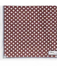 Reiss Abyss Linked Diamond Print Pocket Square Bordeaux
